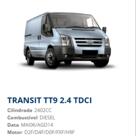 FORD TRANSIT 350E 140CH CD7 (FND6D) TT9 2.4 TDCI MAIO 2006 A AGOSTO 2014 100-140CV DIESEL